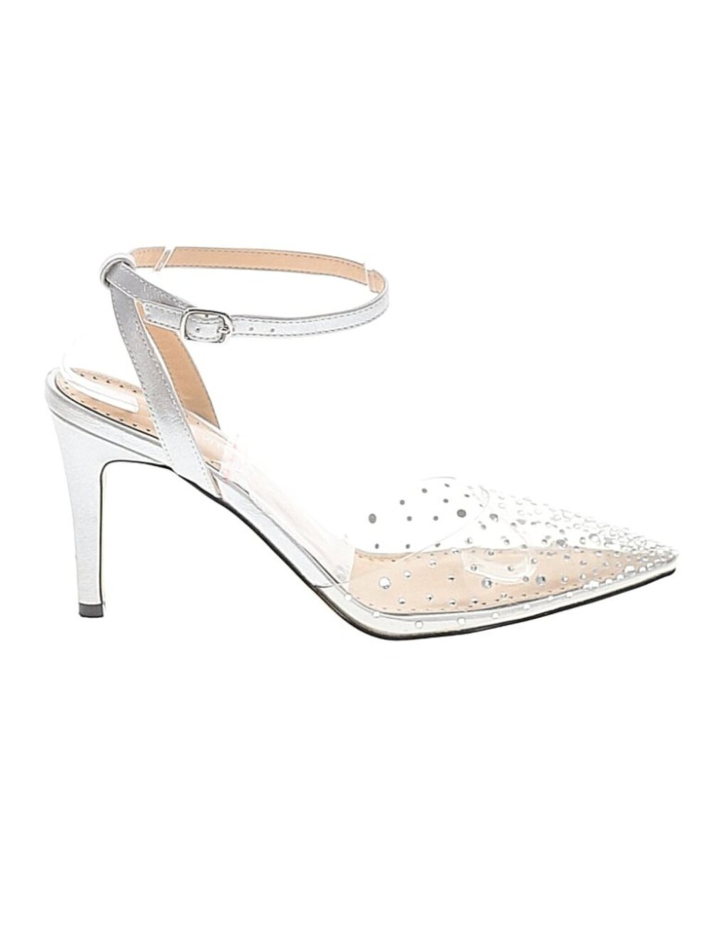 Adrienne Vittadini "Nerve" Pump In Silver - Size 9-1/2